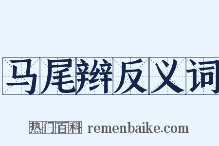 马尾辫反义词是什么意思的图片